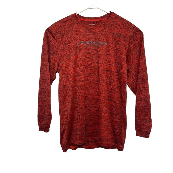 Outfitter Trading Co. Red Space Dye LS Jackson Hole Wy Knit Shirt Size Med - Picture 4 of 9